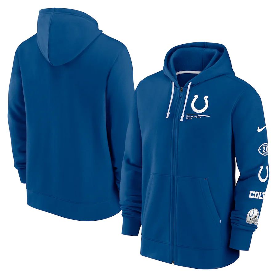 Men Indianapolis Colts nike royal surrey full zip hoodie->tennessee titans->NFL Jersey